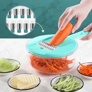 Kitchen Vegetable Potato Slicer Multi-function Fruit Cutter Carrot Peeler Shred Cutting Gadgets Slice Graters Household Supplies
Kitchen Vegetable Potato Slicer Multi-function Fruit Cutter Carrot Peeler Shred Cutting Gadgets Slice Graters Household Supplies
