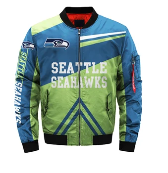 3D Printed football bomber jacket Casual Men's Outdoor Seattle Thick Coat rugby Homme Stand Seahawks Zipper Clothes 
3D Printed football bomber jacket Casual Men's Outdoor Seattle Thick Coat rugby Homme Stand Seahawks Zipper Clothes