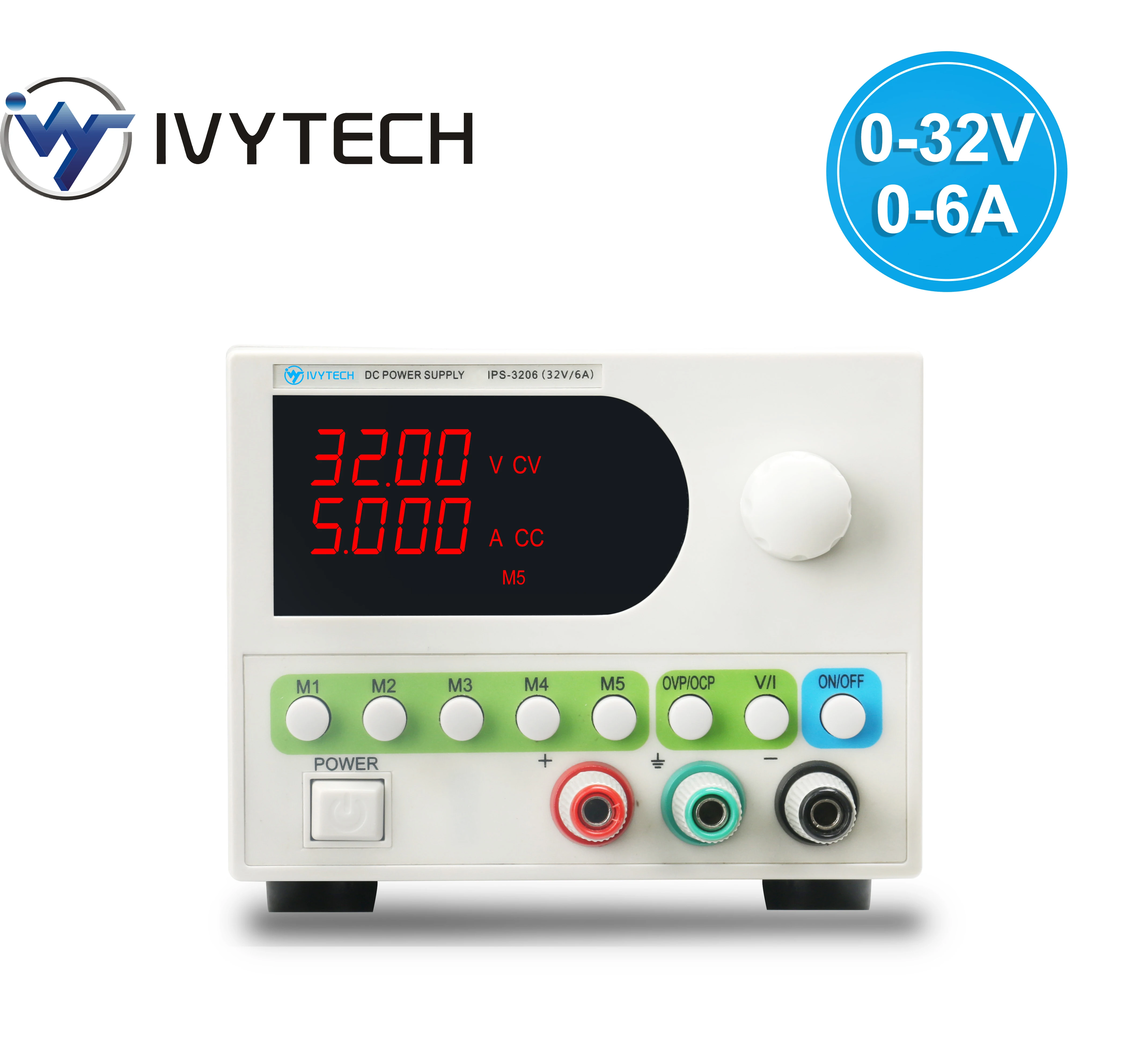 32V 6A DC Power Supply Adjustable High Precision 4 Digit Display Mini Laboratory Power Supply Voltage Regulator IPS3206
32V 6A DC Power Supply Adjustable High Precision 4 Digit Display Mini Laboratory Power Supply Voltage Regulator IPS3206