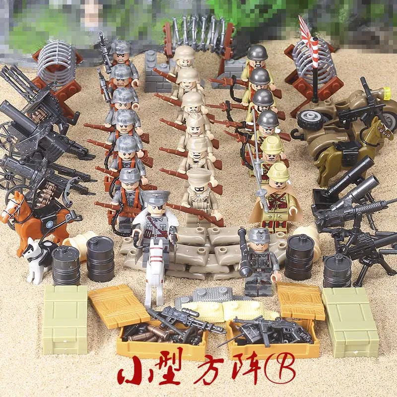Military Army WW2 Soldier Model Building Blocks Set Weapon Special Force CS SWAT Gun Toys Compatible LegoINGlys Military Figures
Military Army WW2 Soldier Model Building Blocks Set Weapon Special Force CS SWAT Gun Toys Compatible LegoINGlys Military Figures