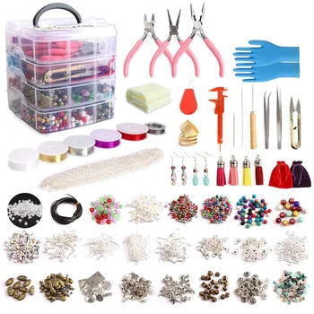 1960Pcs/Set Jewelry Making Kit with Beads Jewelry Pliers for Necklace Bracelet Earrings Making and Repairing
1960Pcs/Set Jewelry Making Kit with Beads Jewelry Pliers for Necklace Bracelet Earrings Making and Repairing