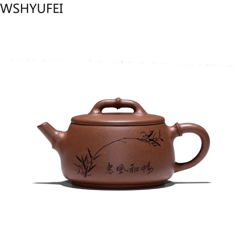 Chinese Yixing tea pot purple clay Stone scoop teapots Raw ore handmade Tea set kettle Tie Guanyin filter teaware 240ml
Chinese Yixing tea pot purple clay Stone scoop teapots Raw ore handmade Tea set kettle Tie Guanyin filter teaware 240ml