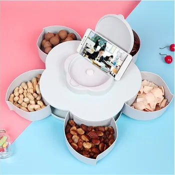 Muti-colors Flower Design Double-layer Rotating Fruit Bowl Petal Shape Snack Storage Tray Home Living Room Candy Food Container
Muti-colors Flower Design Double-layer Rotating Fruit Bowl Petal Shape Snack Storage Tray Home Living Room Candy Food Container