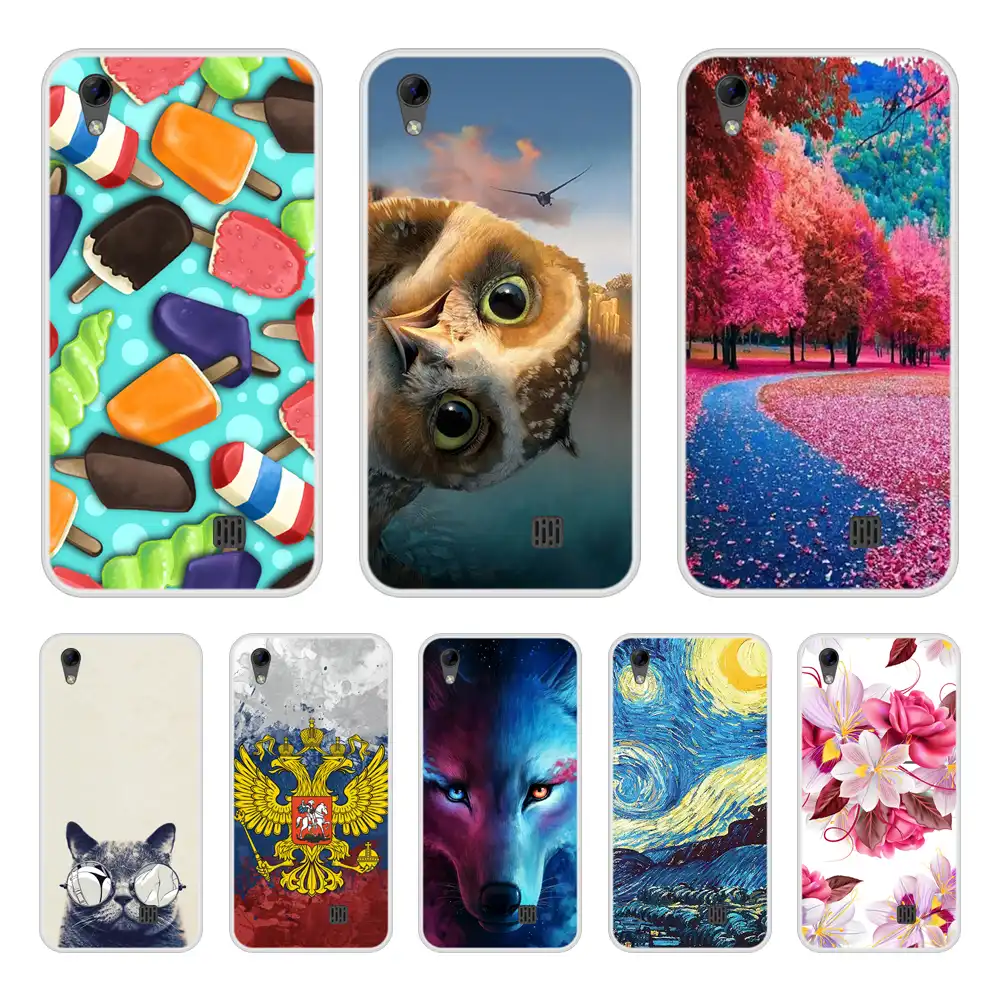 silicone tpu cool pattern printed cover for homtom ht16 phone