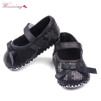 Kids Infant Baby Girl Bling Sequined Shoes Bow Decor Black Shallow Soft First Walker Prewalker
Kids Infant Baby Girl Bling Sequined Shoes Bow Decor Black Shallow Soft First Walker Prewalker