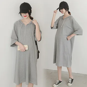 Fdfklak Casual M-3XL Plus Size Dress Spring Summer Solid Color Outdoor Maternity Dresses For Women Pregnent Clothes
Fdfklak Casual M-3XL Plus Size Dress Spring Summer Solid Color Outdoor Maternity Dresses For Women Pregnent Clothes