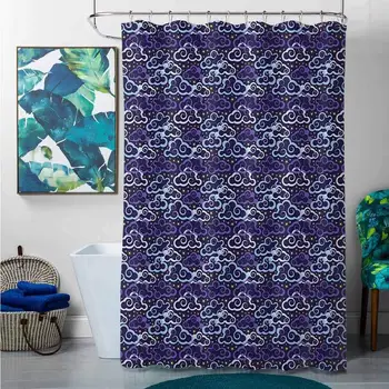 Shower Curtains Long Fantastic,Night Skyline with Swirled Clouds and Stars Abstract Doodle Design, Pale Blue Purple Yellow,W60 x
Shower Curtains Long Fantastic,Night Skyline with Swirled Clouds and Stars Abstract Doodle Design, Pale Blue Purple Yellow,W60 x