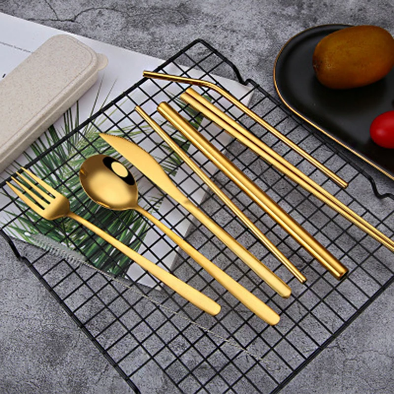 9PCS Stainless Steel Dinnerware Set Travel Camping Cutlery Set Reusable Silverware with Spoon Fork Chopsticks Straw and Case
9PCS Stainless Steel Dinnerware Set Travel Camping Cutlery Set Reusable Silverware with Spoon Fork Chopsticks Straw and Case