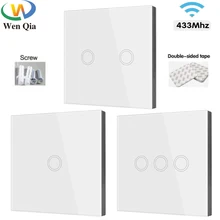 Wireless Touch Wall Switch with Remotr Control 86*86 Panel Switch Use with 433 Mhz Relay Receiver for Smart Home Light Lamp
Wireless Touch Wall Switch with Remotr Control 86*86 Panel Switch Use with 433 Mhz Relay Receiver for Smart Home Light Lamp