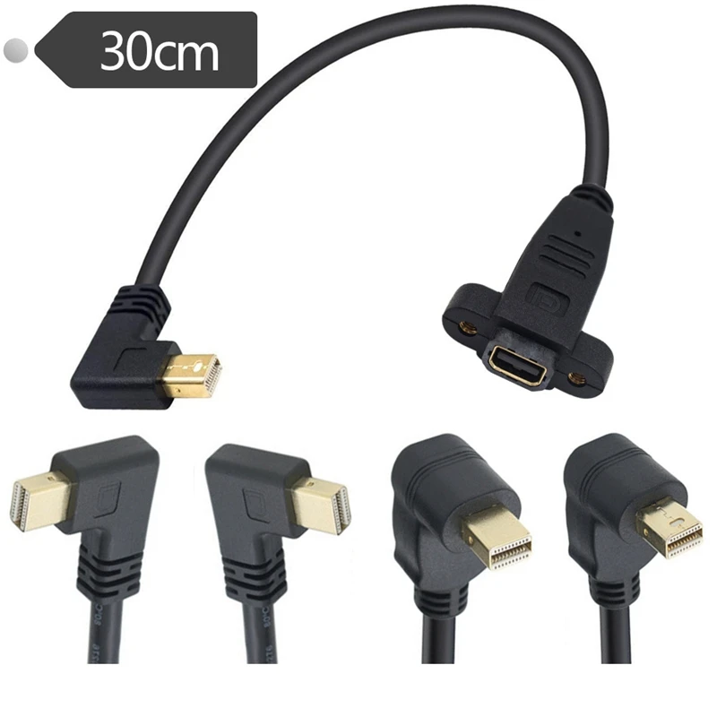 Right Left up Down 90 degrees Angled Mini DP to Mini DP 4K Cable Mini DisplayPort Male To Female extend Screw Panel Mount Cable
Right Left up Down 90 degrees Angled Mini DP to Mini DP 4K Cable Mini DisplayPort Male To Female extend Screw Panel Mount Cable