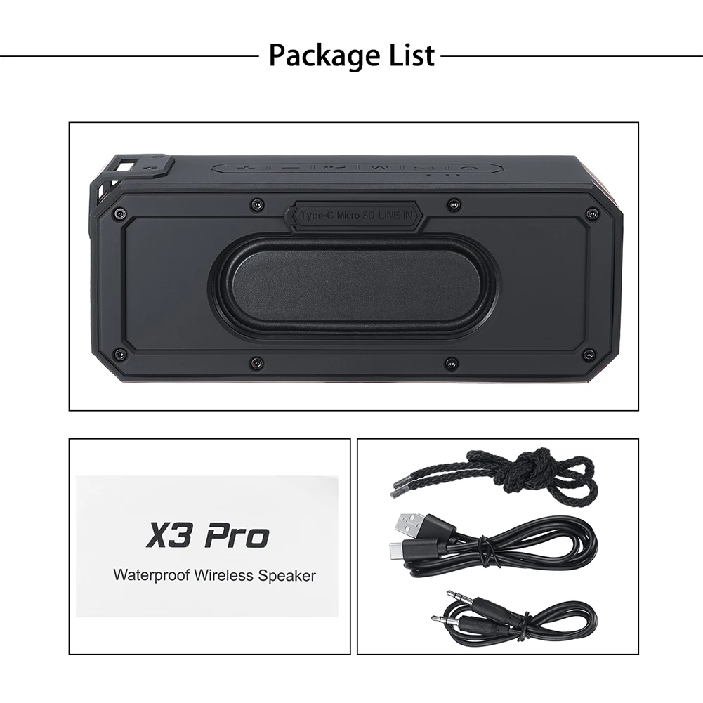 40W Surround Sound Waterproof TWS Interconnection Bluetooth Speaker Portable Card Insert Call Function Wireless Stereo Audio
40W Surround Sound Waterproof TWS Interconnection Bluetooth Speaker Portable Card Insert Call Function Wireless Stereo Audio