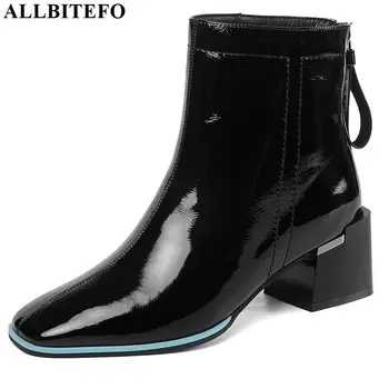 ALLBITEFO leisure women boots genuine leather Autumn Winter Square toe ankle boots simple style fashion boots High quality 
ALLBITEFO leisure women boots genuine leather Autumn Winter Square toe ankle boots simple style fashion boots High quality