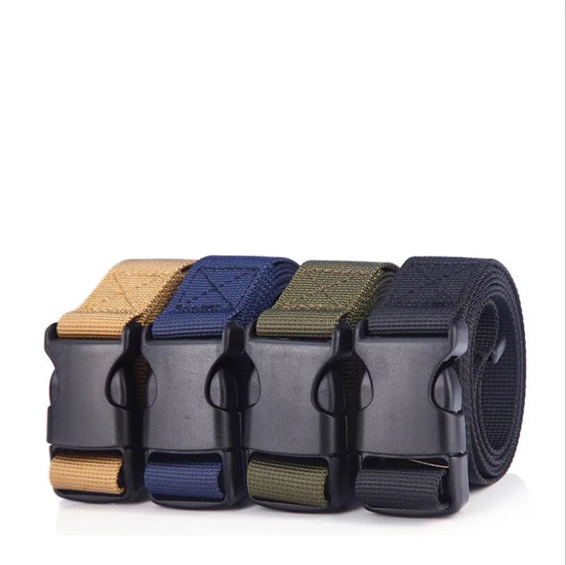 Men's military outdoor girdle Leisure buckle belt multi-functional imitation nylon canvas tactical belt punk 120cm black 
Men's military outdoor girdle Leisure buckle belt multi-functional imitation nylon canvas tactical belt punk 120cm black
