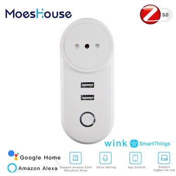 IT ZigBee3.0 Dual USB Wireless Socket Plug SmartThings App Remote Control Echo Plus Voice Control Work with Alexa Google Home
IT ZigBee3.0 Dual USB Wireless Socket Plug SmartThings App Remote Control Echo Plus Voice Control Work with Alexa Google Home