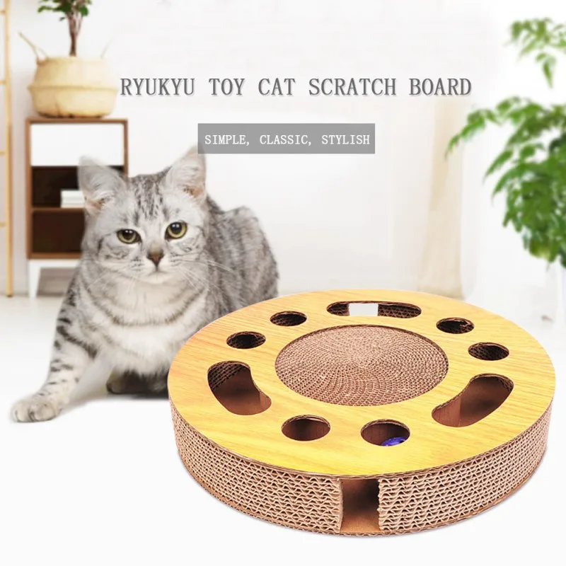 Cat Scratch Board Turntable With Ball Toy Corrugated Board Pet Scratching Pad Intelligence Amusement play disc cat toys
Cat Scratch Board Turntable With Ball Toy Corrugated Board Pet Scratching Pad Intelligence Amusement play disc cat toys