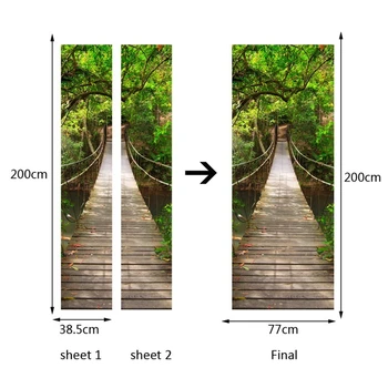 New 3D Photo Door Murals Suspension Bridge Wallpaper Removable Self-Adhesive Murals for Bedroom House Door Living Bedroom Office
New 3D Photo Door Murals Suspension Bridge Wallpaper Removable Self-Adhesive Murals for Bedroom House Door Living Bedroom Office
