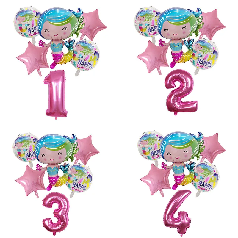 6pcs/lot Large Cartoon Mermaid Foil 30 Inch Number Balloon set Birthday Balloons for Baby Girl Gift Ariel of Cartoon Globos
6pcs/lot Large Cartoon Mermaid Foil 30 Inch Number Balloon set Birthday Balloons for Baby Girl Gift Ariel of Cartoon Globos