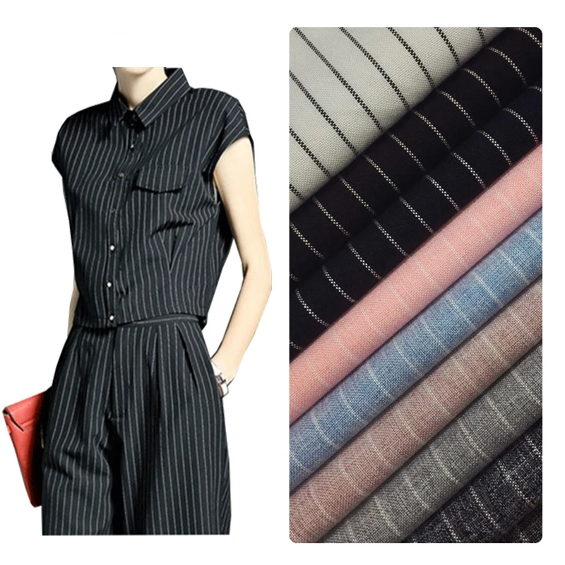 Free Sample TR imitation Linen Striped Fabric for Spring and Summer Fashionable Chemical Fiber Clothing Fabrics
Free Sample TR imitation Linen Striped Fabric for Spring and Summer Fashionable Chemical Fiber Clothing Fabrics