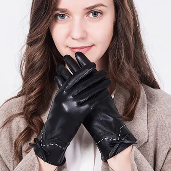 Women leather gloves plus velvet thick touch screen gloves fashion bow warm gloves winter windproof cycling driving gloves E100
Women leather gloves plus velvet thick touch screen gloves fashion bow warm gloves winter windproof cycling driving gloves E100