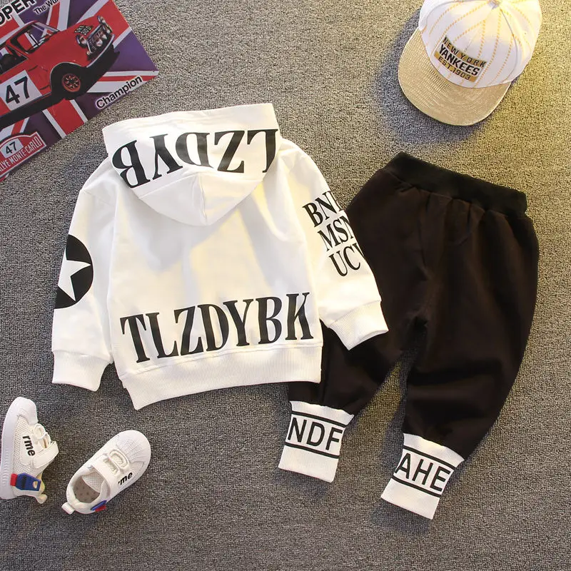 New Autumn Kids Clothes Children Boys Girls Sport Letters Hoodies Pants 2Pcs/sets Toddler Active Clothing Infant Kids Tracksuit