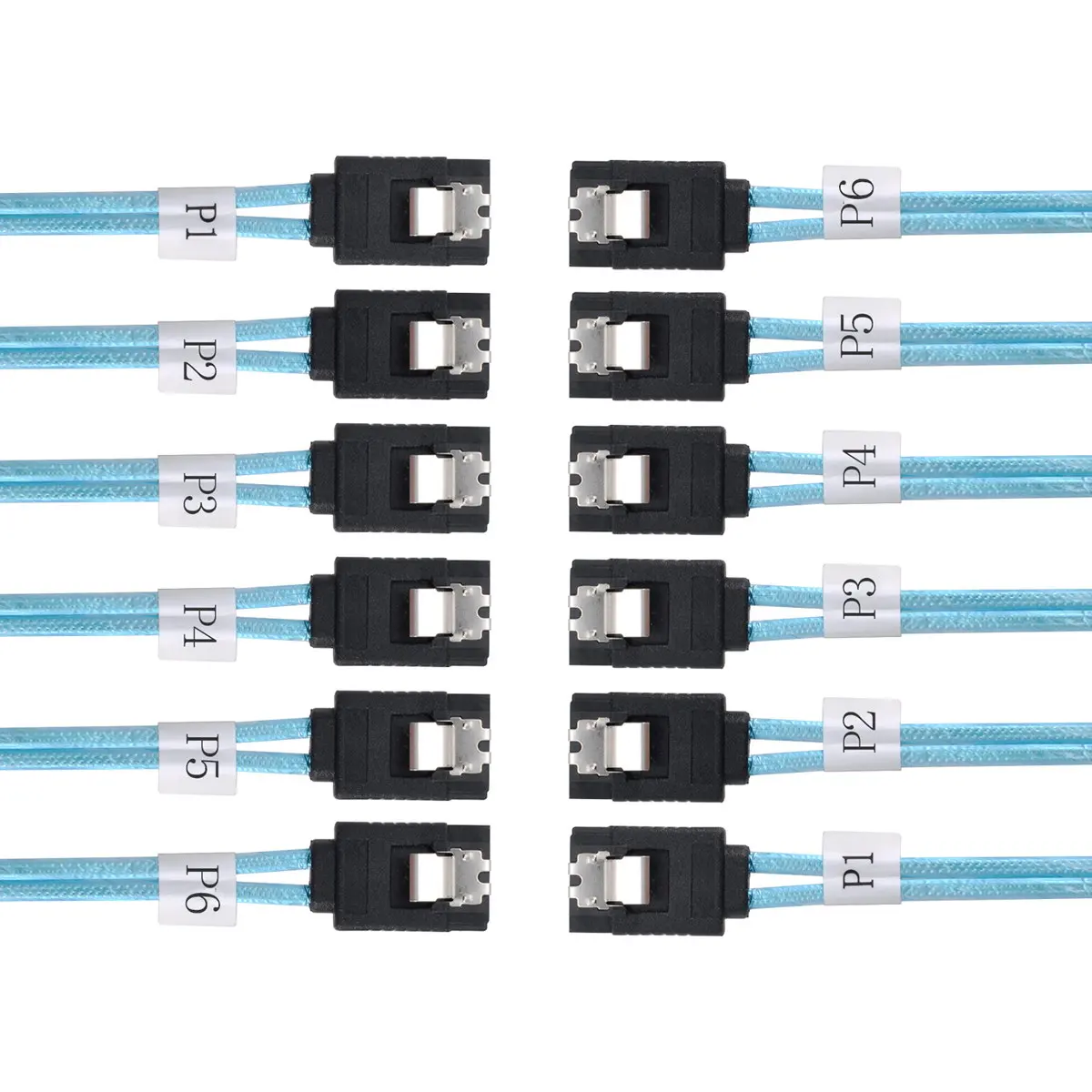 Internal 6 SATA 7pin to 6 SATA 7pin Target SSD Hard Disk 6Gbps Data Server Raid Cable 
Internal 6 SATA 7pin to 6 SATA 7pin Target SSD Hard Disk 6Gbps Data Server Raid Cable