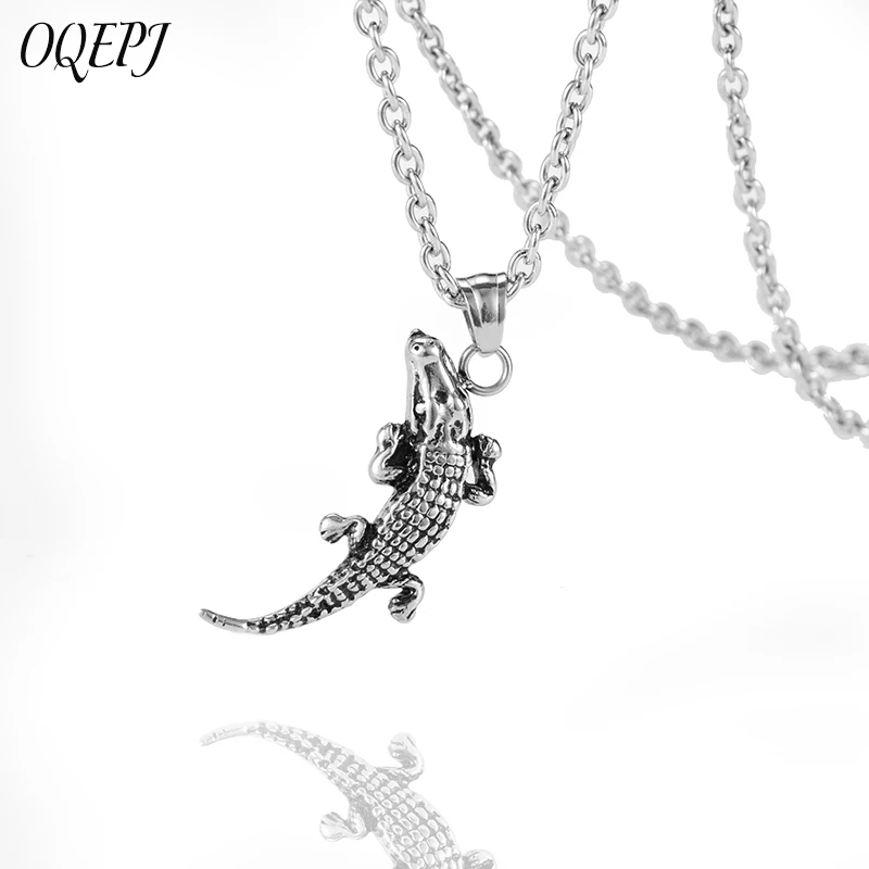 OQEPJ Punk Style Crocodile Pendant Necklace Stainless Steel Animal Shape Pendant Personalized Men Charm Necklaces Jewelry Gifts
OQEPJ Punk Style Crocodile Pendant Necklace Stainless Steel Animal Shape Pendant Personalized Men Charm Necklaces Jewelry Gifts
