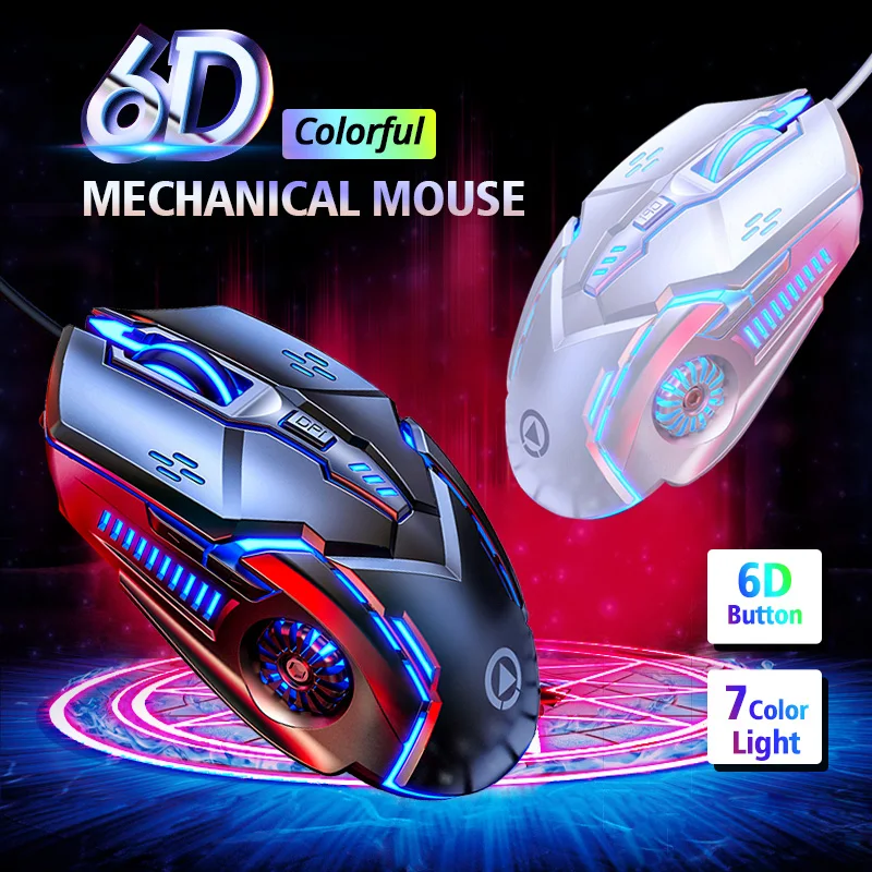 Computer Gaming Mouse Ergonomic USB Wired Game Mause Mechanical Silent Mice Optical With LED Backlight Cable for PC Laptop Gamer
Computer Gaming Mouse Ergonomic USB Wired Game Mause Mechanical Silent Mice Optical With LED Backlight Cable for PC Laptop Gamer