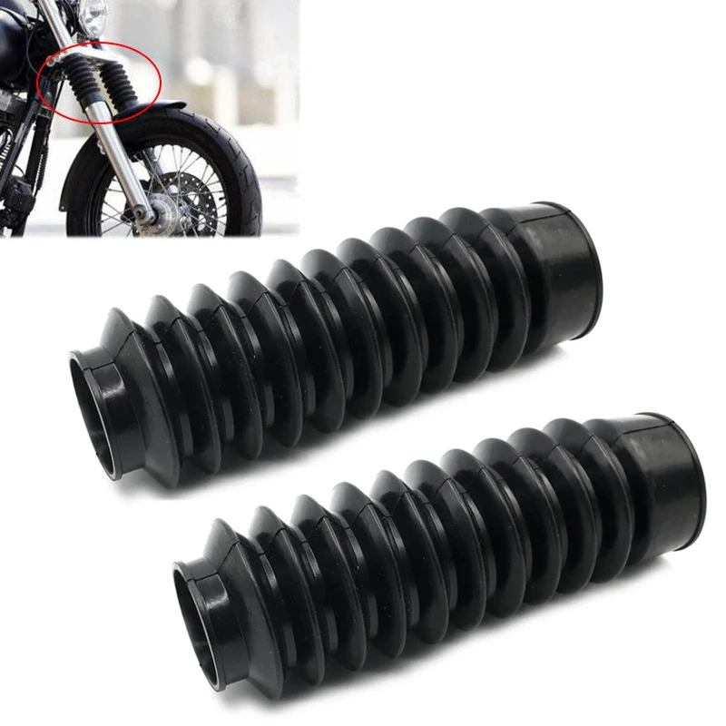 49mm Rubber Fork Cover Gaiter Gator Boot Shock Protector Dust Guard For Harley Dyna Wide Glide Street Bob FXDB FatBob Low Rider |