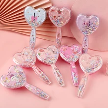 

The New Hairdressing Products Transparent Straighten Hair Massage Comb Cute Child Portable Heart-shaped Safety Airbag Comb