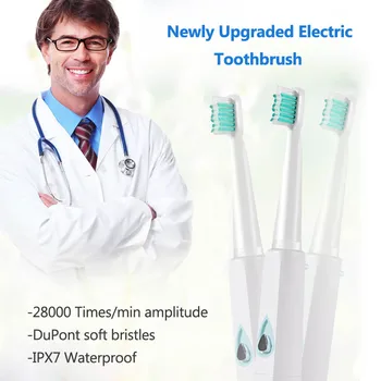 Electric Ultrasonic Toothbrush Portable Adult IPX7 Waterproof Dry Battery Powered DuPont Nylon Bristles Total Three Head
Electric Ultrasonic Toothbrush Portable Adult IPX7 Waterproof Dry Battery Powered DuPont Nylon Bristles Total Three Head
