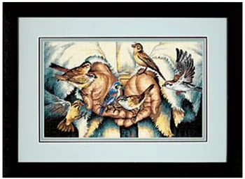 COTTON Counted Cross Stitch Kit In his Hands Birds Free Flight Bird dim 35102
COTTON Counted Cross Stitch Kit In his Hands Birds Free Flight Bird dim 35102