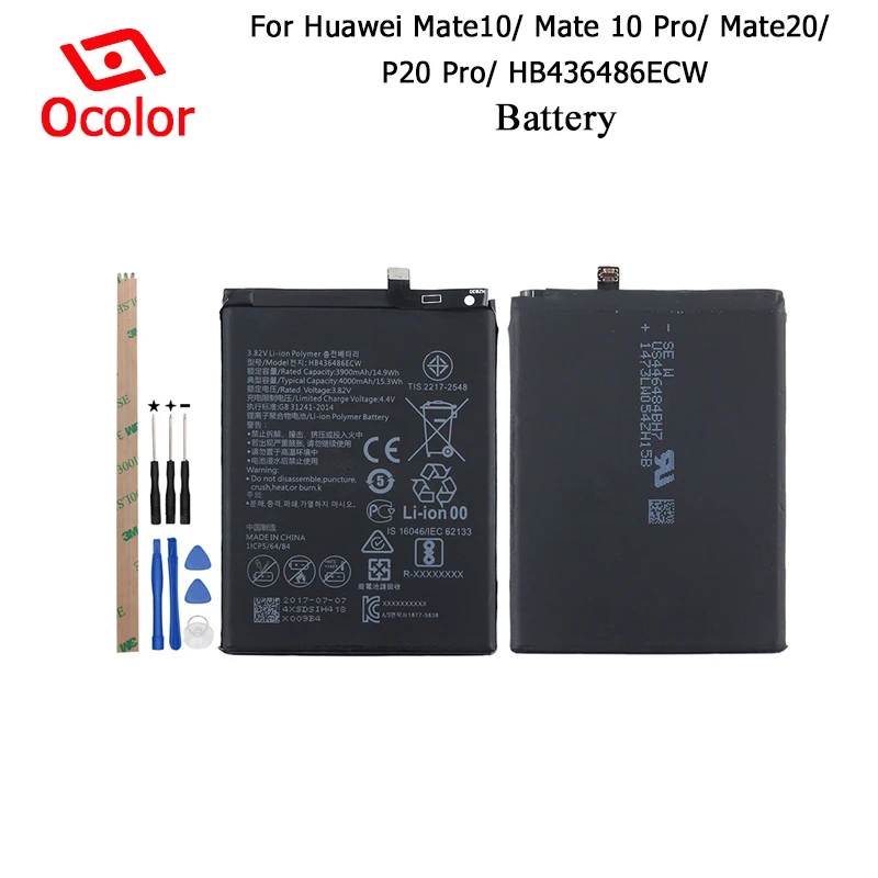 Ocolor для Huawei mate 10 батарея 4000 мАч высокой емкости Pro 20 P20 HB436486ECW батарея|Аккумуляторы