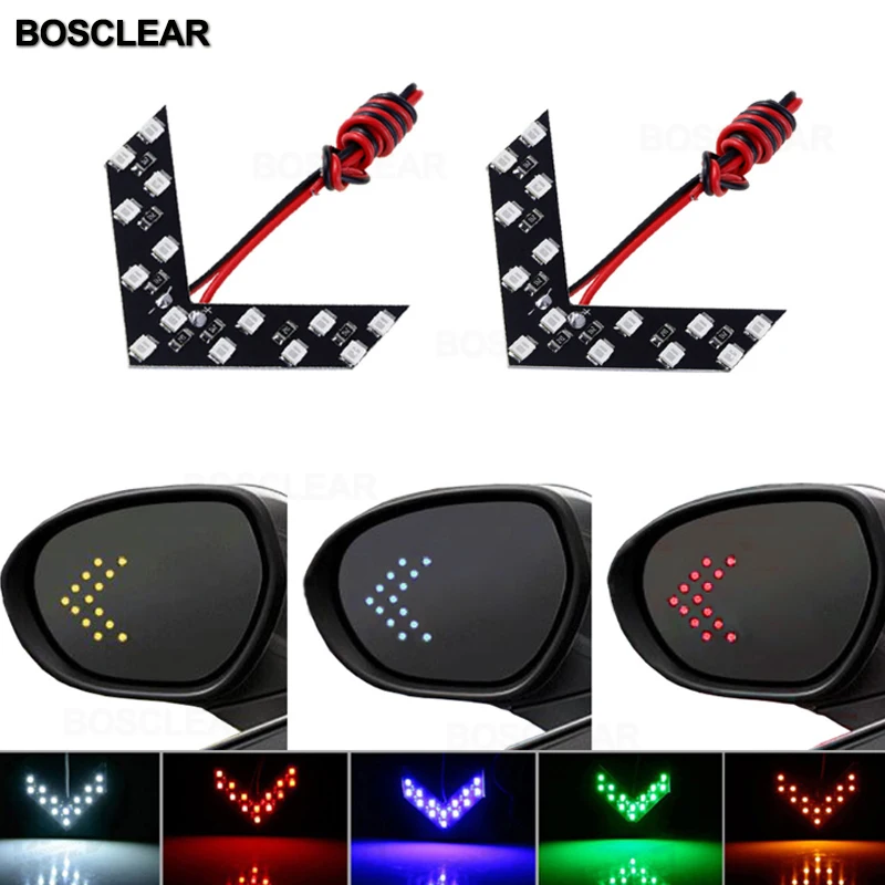 2 Pcs/lot 14 SMD LED Arrow Panel For Car Rear View Mirror Indicator Turn Signal Light Car LED Rearview Mirror Light BOSCLEAR
2 Pcs/lot 14 SMD LED Arrow Panel For Car Rear View Mirror Indicator Turn Signal Light Car LED Rearview Mirror Light BOSCLEAR