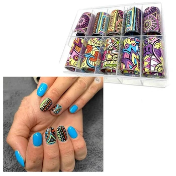 19 Designs Paisley Collection Transfer Foil Set - 10 x 1m Nail Art Transfer Foil Intricate & Bold Floral Sticker Set 10 Pc/box
19 Designs Paisley Collection Transfer Foil Set - 10 x 1m Nail Art Transfer Foil Intricate & Bold Floral Sticker Set 10 Pc/box