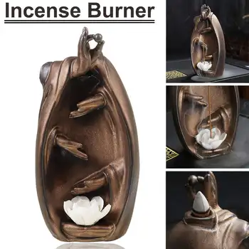 Ceramic Backflow Waterfall Incense Burner Tathagata Buddha Lotuses Incense Cone Stick Holder Creatives Bodhisattva Home Decor
Ceramic Backflow Waterfall Incense Burner Tathagata Buddha Lotuses Incense Cone Stick Holder Creatives Bodhisattva Home Decor
