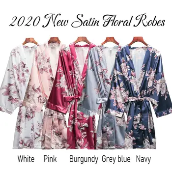 New Floral satin robe bridal party gift robes silk robe Bridesmaid Robe Flower girl robe short Solid night sleeping robe 
New Floral satin robe bridal party gift robes silk robe Bridesmaid Robe Flower girl robe short Solid night sleeping robe