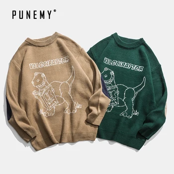 Men Pullover Sweaters Retro Dinosaur Pattern Acrylic Oversize Hip Hop Streetwear Harajuku Autumn New O-neck Casual Men's Seaters 
Men Pullover Sweaters Retro Dinosaur Pattern Acrylic Oversize Hip Hop Streetwear Harajuku Autumn New O-neck Casual Men's Seaters