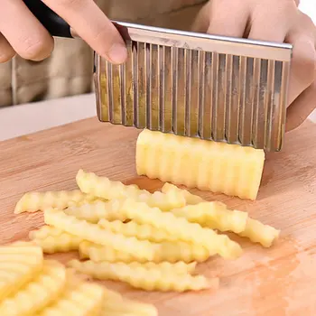 Stainless Steel Potato Wavy Edged Tool Kitchen Gadget Vegetable Fruit Cutting Cooking Tools
Stainless Steel Potato Wavy Edged Tool Kitchen Gadget Vegetable Fruit Cutting Cooking Tools