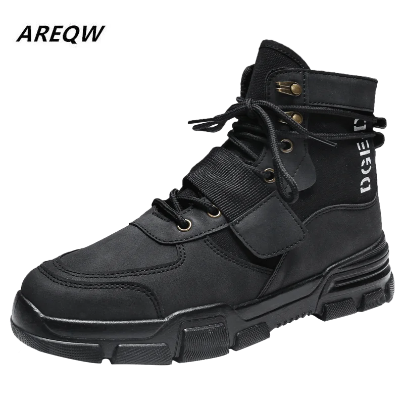 2019 Men's High-top Boots Flat-bottom Solid Color Retro with Anti-slip Ankle Boots New Autumn and Winter Comfortable Men's Boots
2019 Men's High-top Boots Flat-bottom Solid Color Retro with Anti-slip Ankle Boots New Autumn and Winter Comfortable Men's Boots