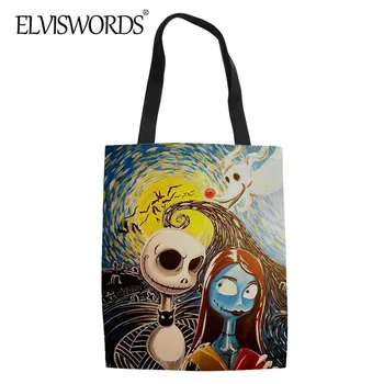 ELVISWORDS Nightmare Before Christmas Print Women's Casual Shopping Tote 2020 Fashion New Durable Handbag Female Shoulder Bag
ELVISWORDS Nightmare Before Christmas Print Women's Casual Shopping Tote 2020 Fashion New Durable Handbag Female Shoulder Bag