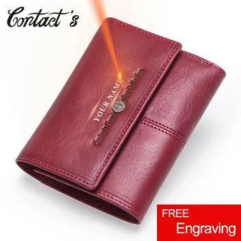 Contact's NEW Women Wallets Genuine Leather Coin Purse Small Money Bag Trifold Design Ladies Card Holder Clutch Carteira Mini
Contact's NEW Women Wallets Genuine Leather Coin Purse Small Money Bag Trifold Design Ladies Card Holder Clutch Carteira Mini
