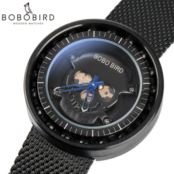 BOBO BIRD reloj hombre Ball Bearing Quartz Stainless Steel Wristwatch 360 Degree Rotation Luxury Men Timepiece with Skull Face
BOBO BIRD reloj hombre Ball Bearing Quartz Stainless Steel Wristwatch 360 Degree Rotation Luxury Men Timepiece with Skull Face