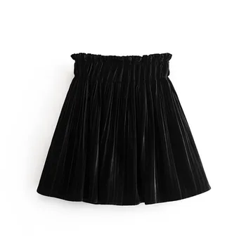 Black Velvet Pleated Skirt Women Gothic Streetwear Solid Casual Preppy Style Goth Girl Mini Skirts High Waist Chic Summer 2020 
Black Velvet Pleated Skirt Women Gothic Streetwear Solid Casual Preppy Style Goth Girl Mini Skirts High Waist Chic Summer 2020