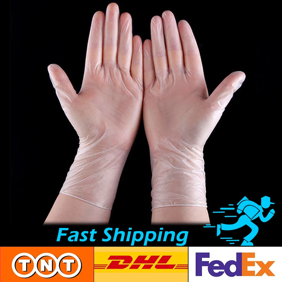 Disposable Gloves 100pcs Transparent Anti-Virus Vinyl PVC Glove For Hair Salon Non-Slip Household Cleaning Use DHL Fast Shipping
Disposable Gloves 100pcs Transparent Anti-Virus Vinyl PVC Glove For Hair Salon Non-Slip Household Cleaning Use DHL Fast Shipping