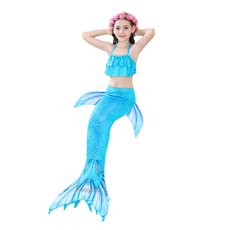 PrettyGirl/детский купальный костюм Русалочки для девочек Костюм Детский косплея