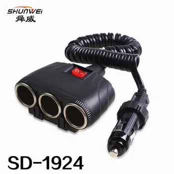 Shunwei belt locking function three hole cigarette lighter car 1-3 converter 1. 2m line SD1924
Shunwei belt locking function three hole cigarette lighter car 1-3 converter 1. 2m line SD1924