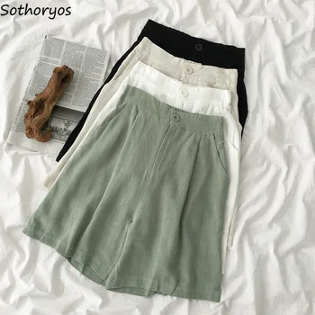 Shorts Women High-waist Solid Summer All-match Loose Leisure Korean Style Ladies Slim Elastic-waist Trendy Simple Retro New Chic
Shorts Women High-waist Solid Summer All-match Loose Leisure Korean Style Ladies Slim Elastic-waist Trendy Simple Retro New Chic