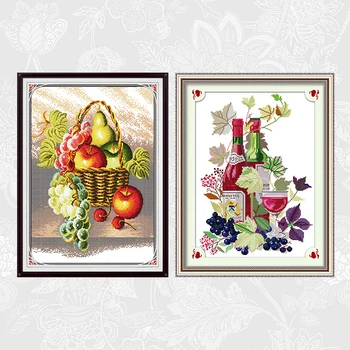 Joy sunday Cross-stitch Fruit basket Needlework 14CT 11CT Counted Printed On Canvas Life in wine glass DIY Handmade Crafts
Joy sunday Cross-stitch Fruit basket Needlework 14CT 11CT Counted Printed On Canvas Life in wine glass DIY Handmade Crafts