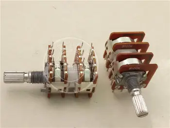 148 type quad with tapper potentiometer B100K*4 handle length 20MM flower 16 feet with step
148 type quad with tapper potentiometer B100K*4 handle length 20MM flower 16 feet with step