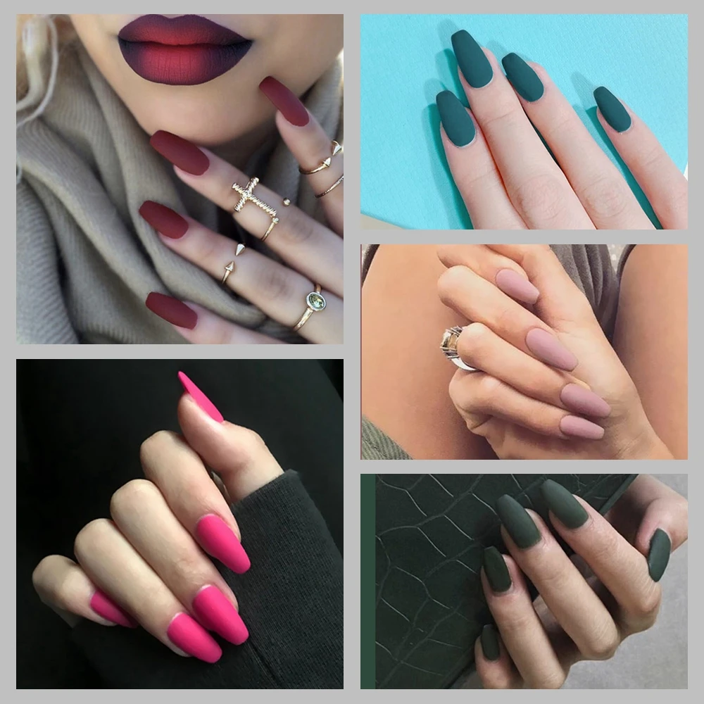 24pcs Acrylic Matte Fake Nail Pure Color Manicure False Nails Full Cover For Short Decoration Press On Nails Art Fake Extension
24pcs Acrylic Matte Fake Nail Pure Color Manicure False Nails Full Cover For Short Decoration Press On Nails Art Fake Extension